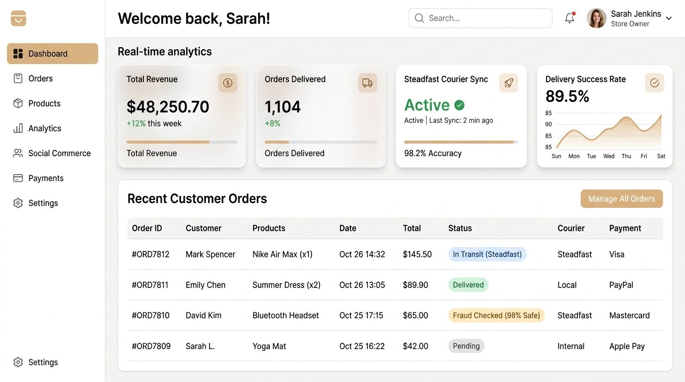 OrderFlow Merchant Portal Dashboard Preview